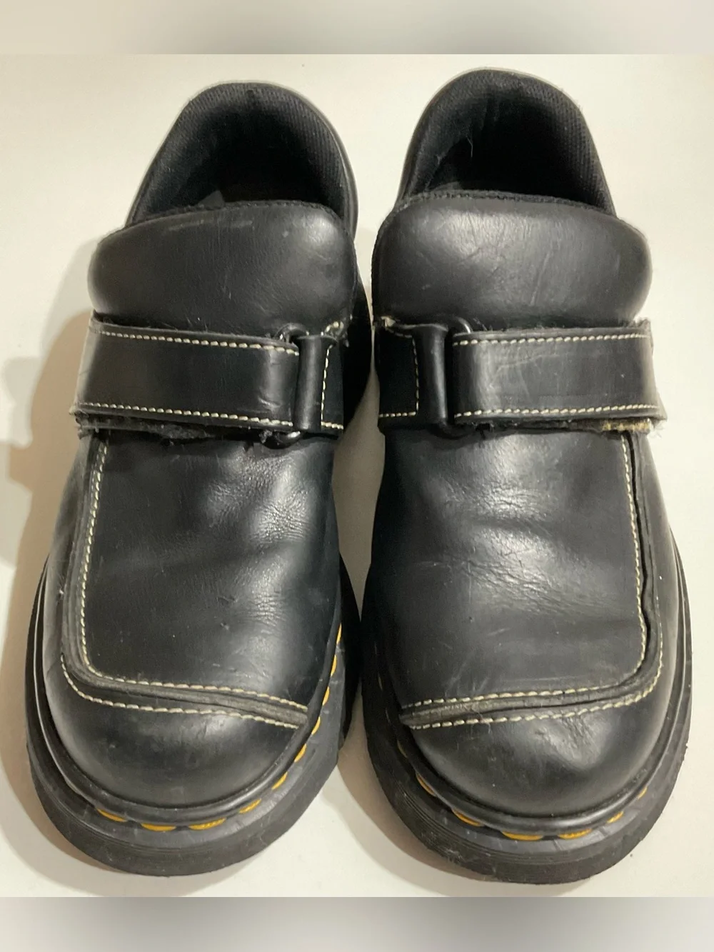 Dr. Martens Shoes Men’s US 7 Black Chunky Leather Strap Mary Jane Platform 9380